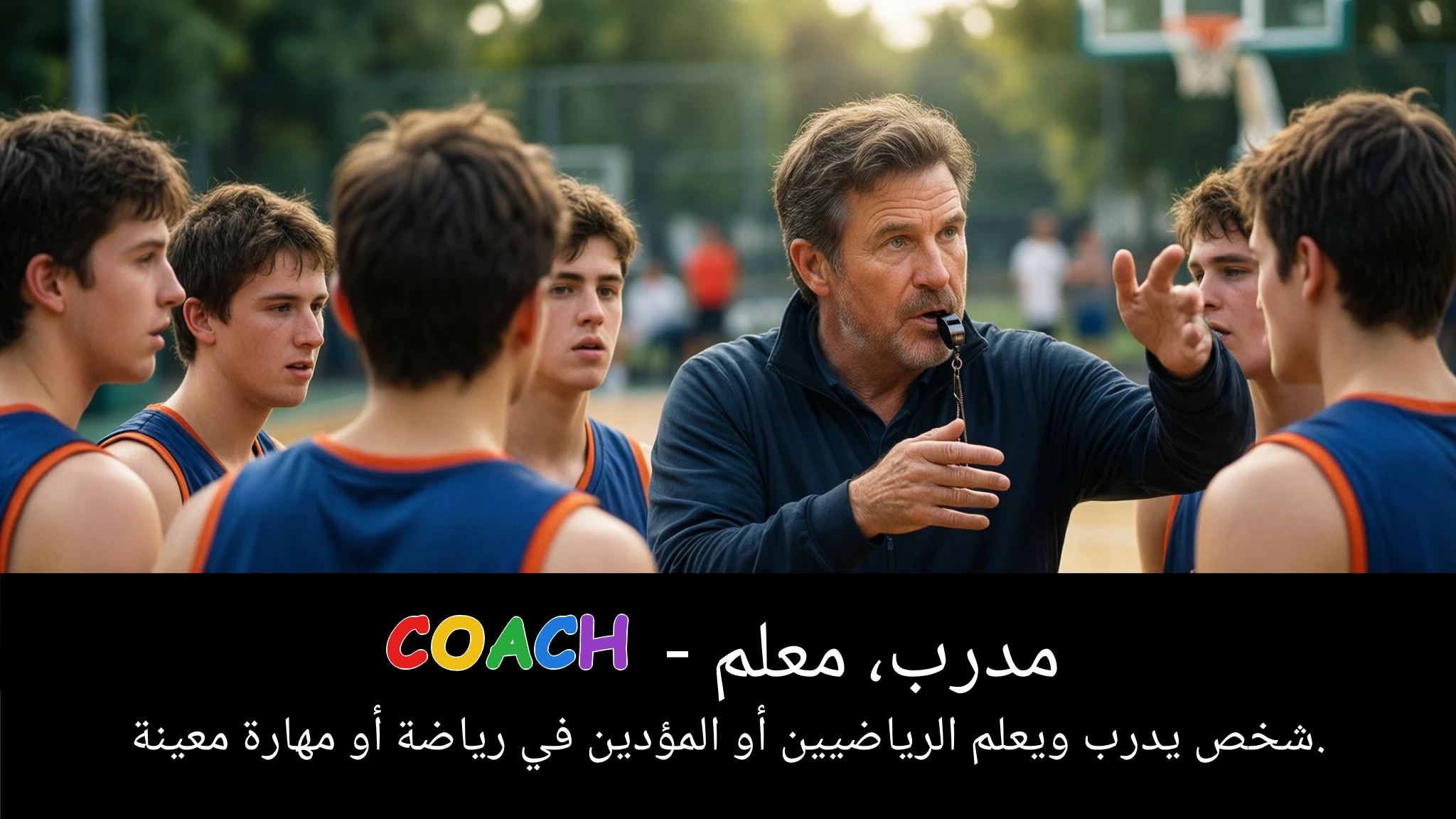 Arabic Illustration for coach